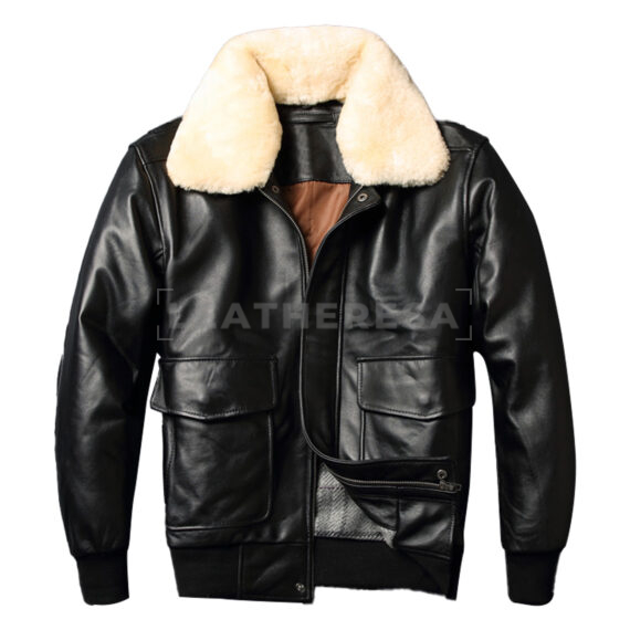 Classic Bomber Leather Jacket