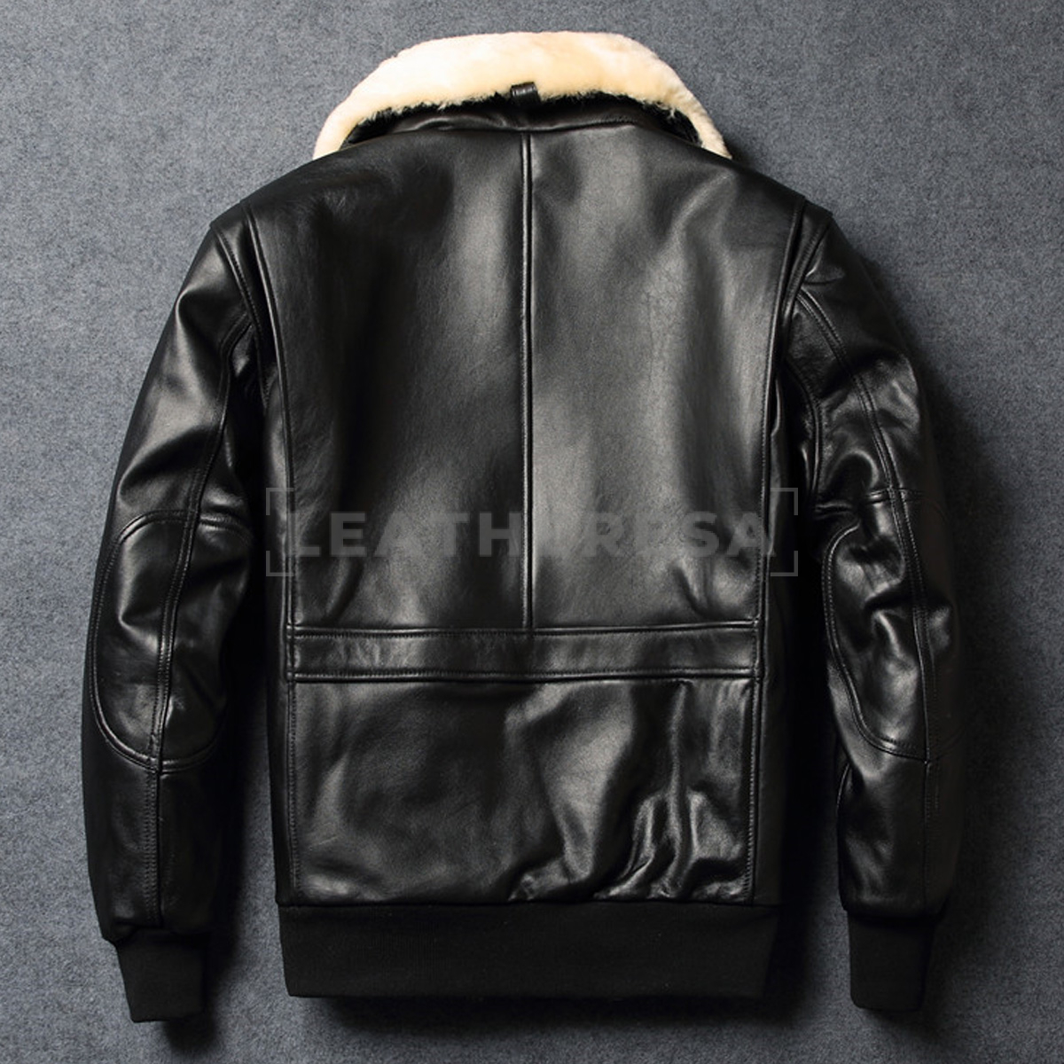 Classic Bomber Leather Jacket
