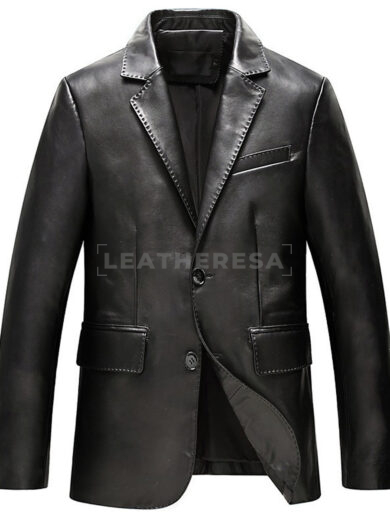 Men Leather Blazer