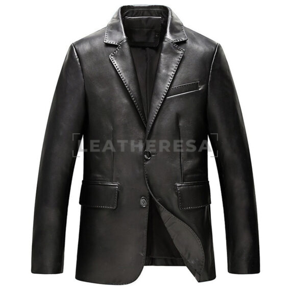 Men Leather Blazer