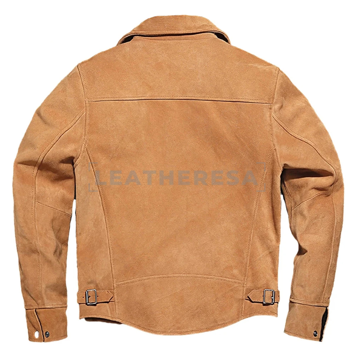 Men Trucker Vintage Brown Genuine Suede