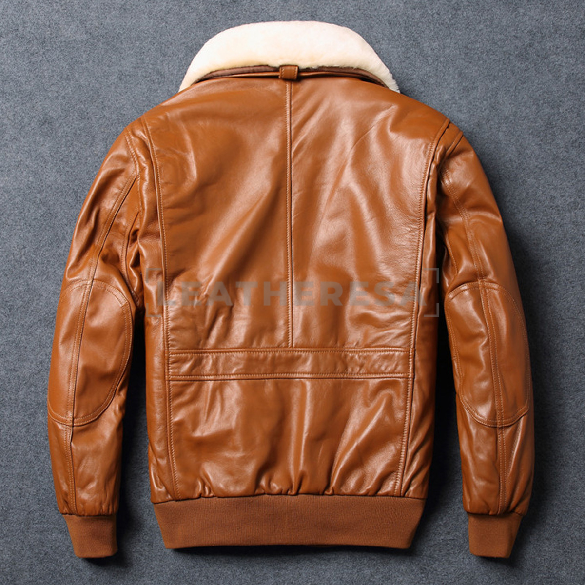 Mens A2 Aviator Brown Leather Jacket