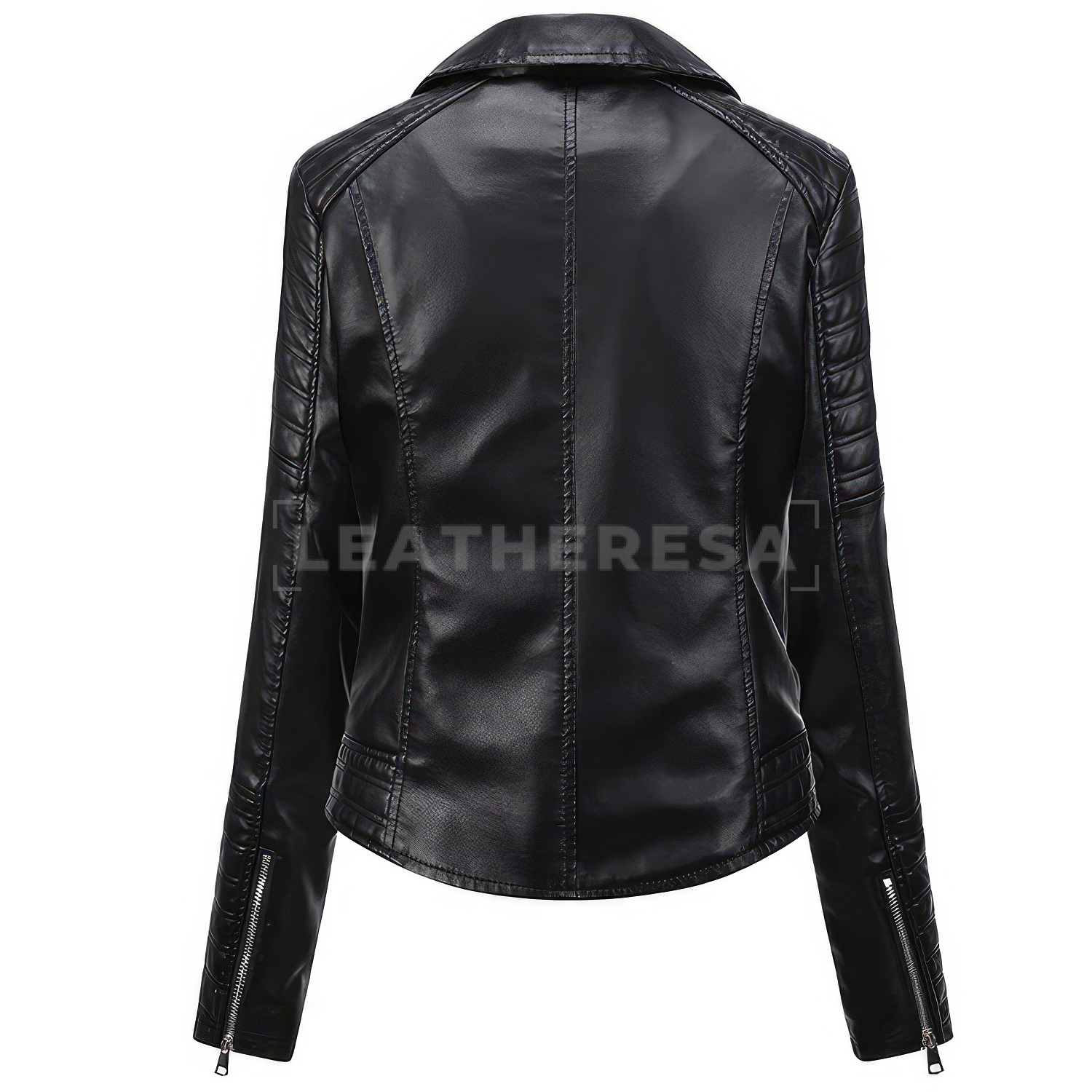 Womens Black Leather Jackets - Leatheresa